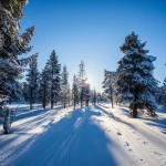Winter landscape in Pallas Yllastunturi National Park, Lapland, Finland